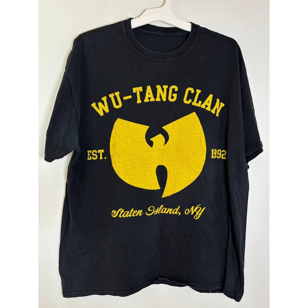 Wu-Tang Clan T-Shirt Black Yellow Graphic Tee Staten Island NY Hip Hop Mens XL